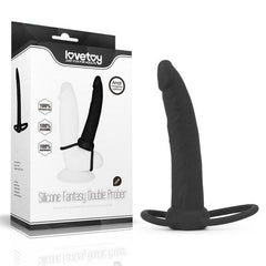 Anal Indulgence Fantasy Double Prober - 15.2 cm (6'') Anal DP Dong w Cock Ring - Shhh...