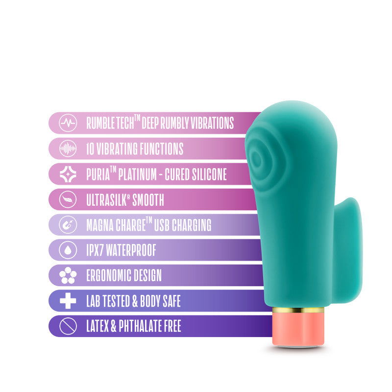 Aria Sensual AF - Teal USB Rechargeable Stimulator - Shhh...