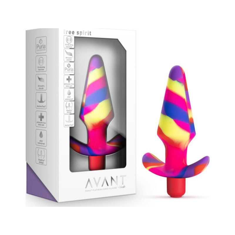 Avant Free Spirit Scarlet Vibrating Butt Plug - Shhh...