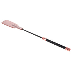 BDSM Starter Crop of Vegan Leather 47cm Rose Gold with Pink - Shhh...