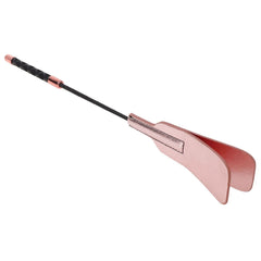 BDSM Starter Crop of Vegan Leather 47cm Rose Gold with Pink - Shhh...