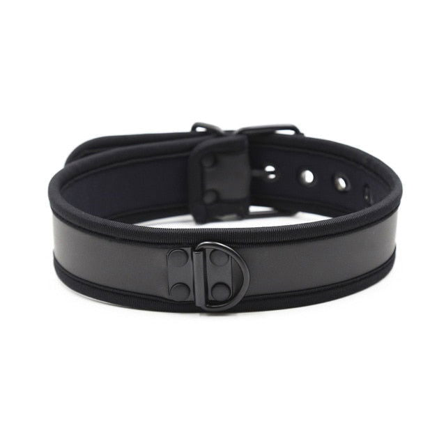 BDSM and Puppy Play Collars with leash ring. 10 colours to choose - Shhh...