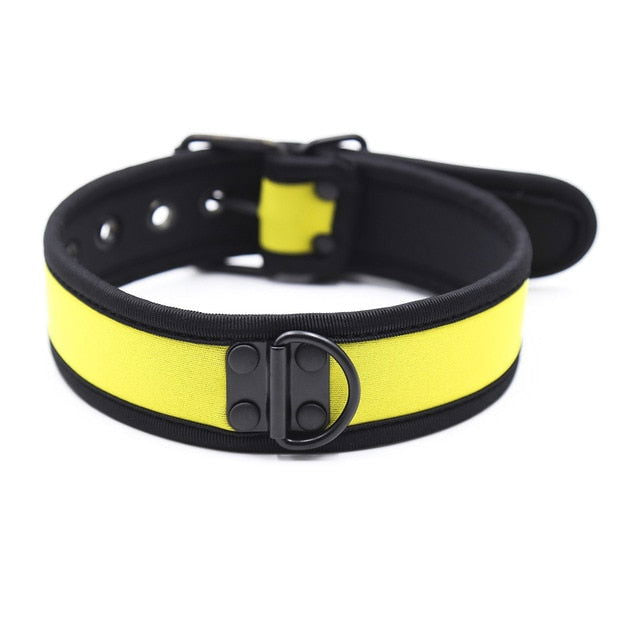 BDSM and Puppy Play Collars with leash ring. 10 colours to choose - Shhh...
