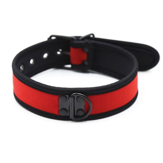 BDSM and Puppy Play Collars with leash ring. 10 colours to choose - Shhh...