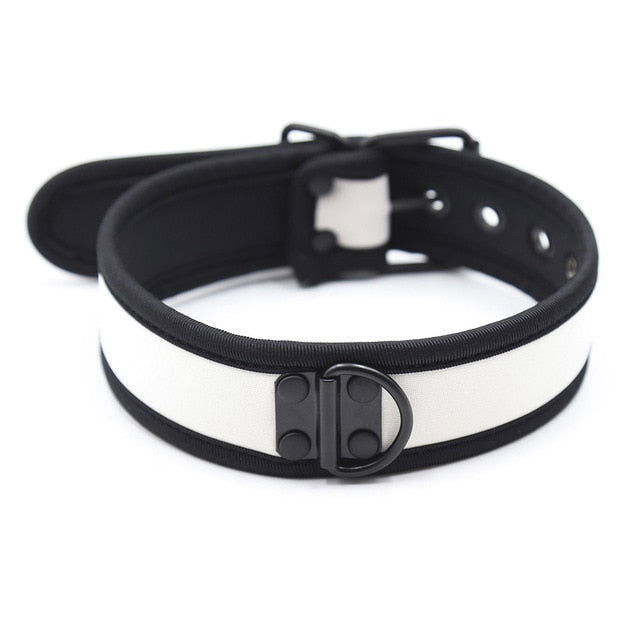 BDSM and Puppy Play Collars with leash ring. 10 colours to choose - Shhh...