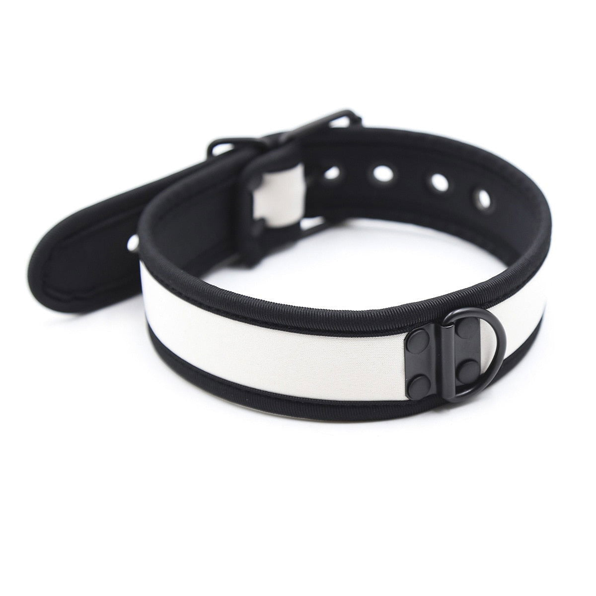 BDSM and Puppy Play Collars with leash ring. 10 colours to choose - Shhh...