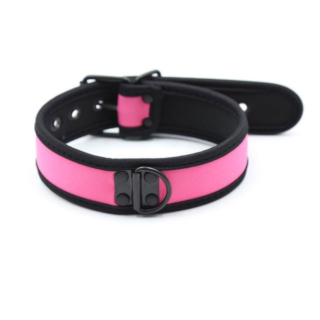 BDSM and Puppy Play Collars with leash ring. 10 colours to choose - Shhh...