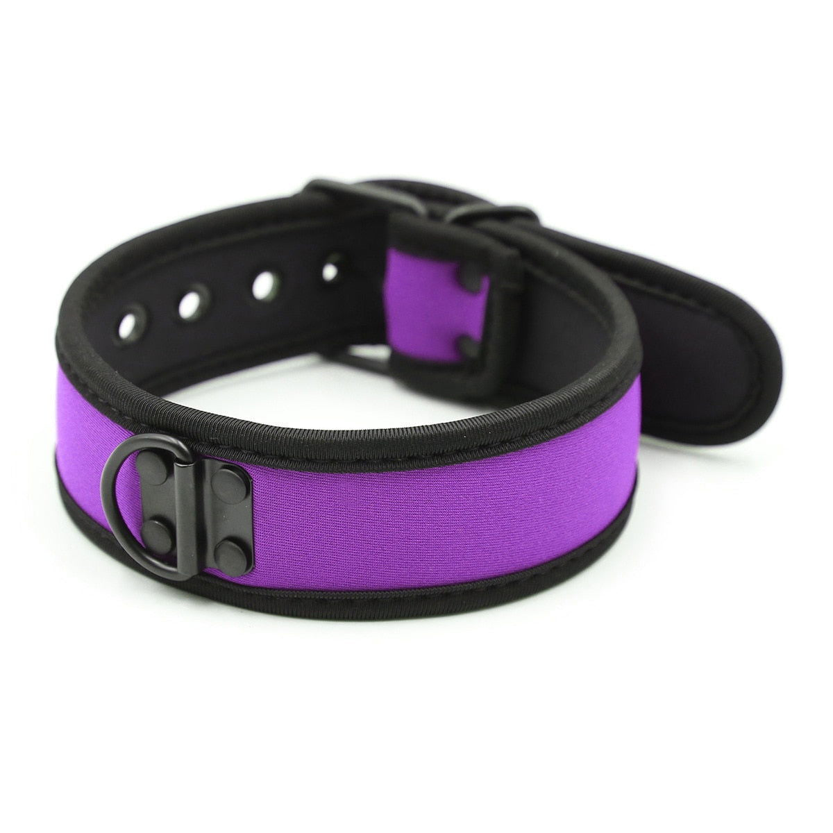 BDSM and Puppy Play Collars with leash ring. 10 colours to choose - Shhh...