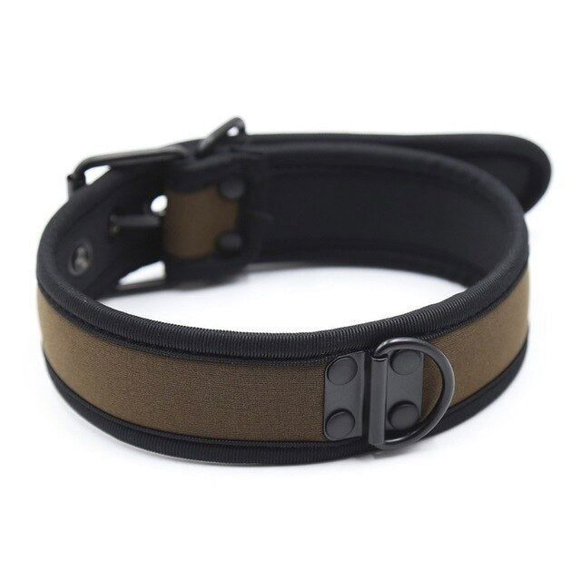 BDSM and Puppy Play Collars with leash ring. 10 colours to choose - Shhh...