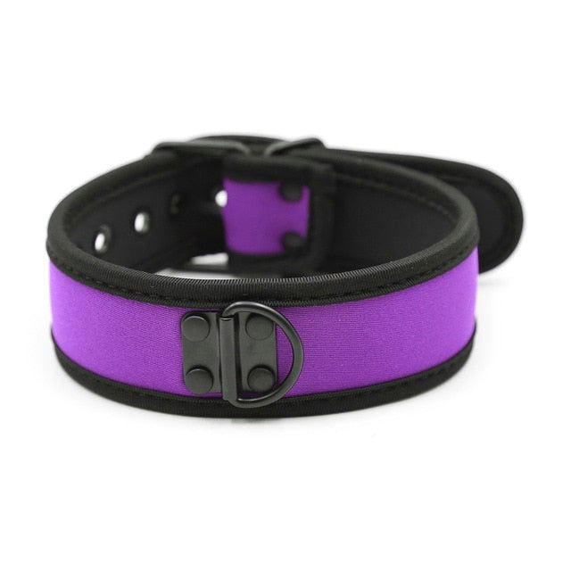 BDSM and Puppy Play Collars with leash ring. 10 colours to choose - Shhh...