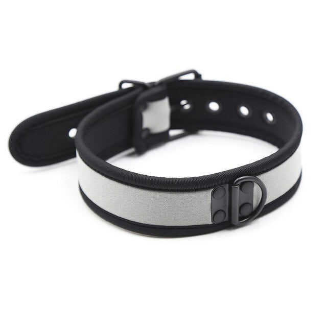 BDSM and Puppy Play Collars with leash ring. 10 colours to choose - Shhh...
