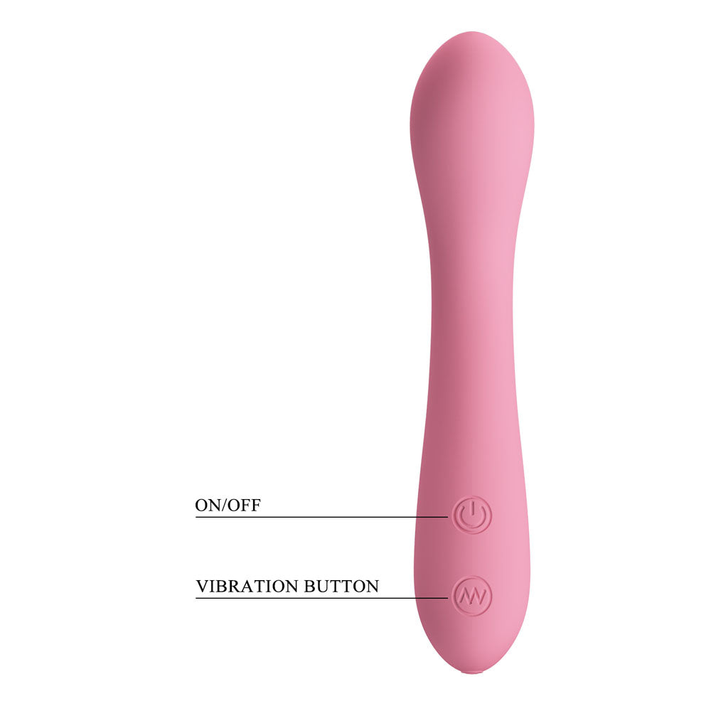 Party Up JOHN Flexible Vibe 16 cm USB Rechargeable Vibrator - PINK
