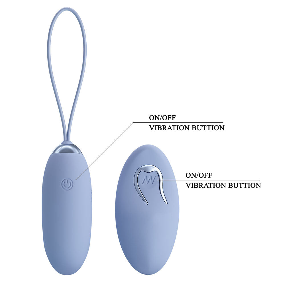 Party Up IVAN USB Vibrating Egg with Wireless Remote - PURPLE
