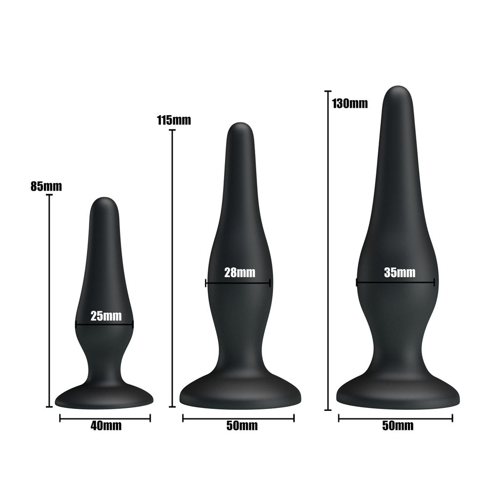 Party Up JERRY Butt Plug Set 3 Sizes
