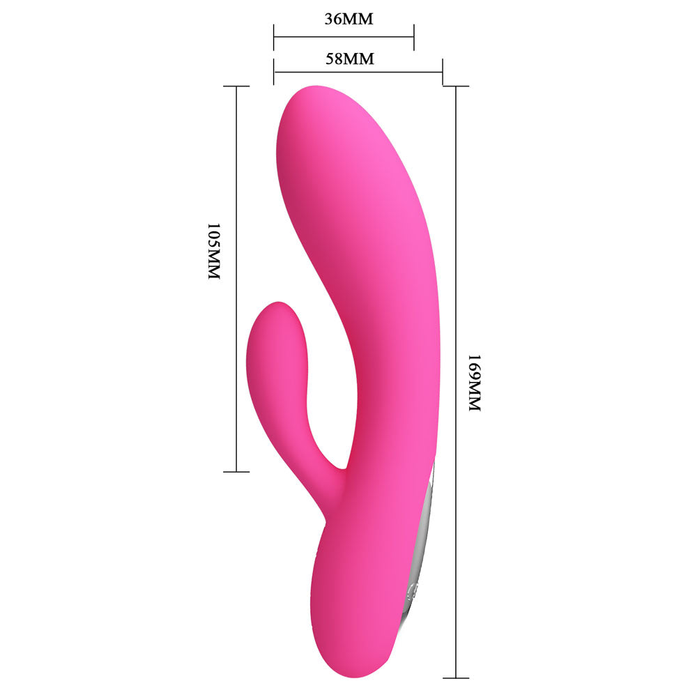 Party Up CLARE Flexible 16.9 cm USB Rechargeable Rabbit Vibrator