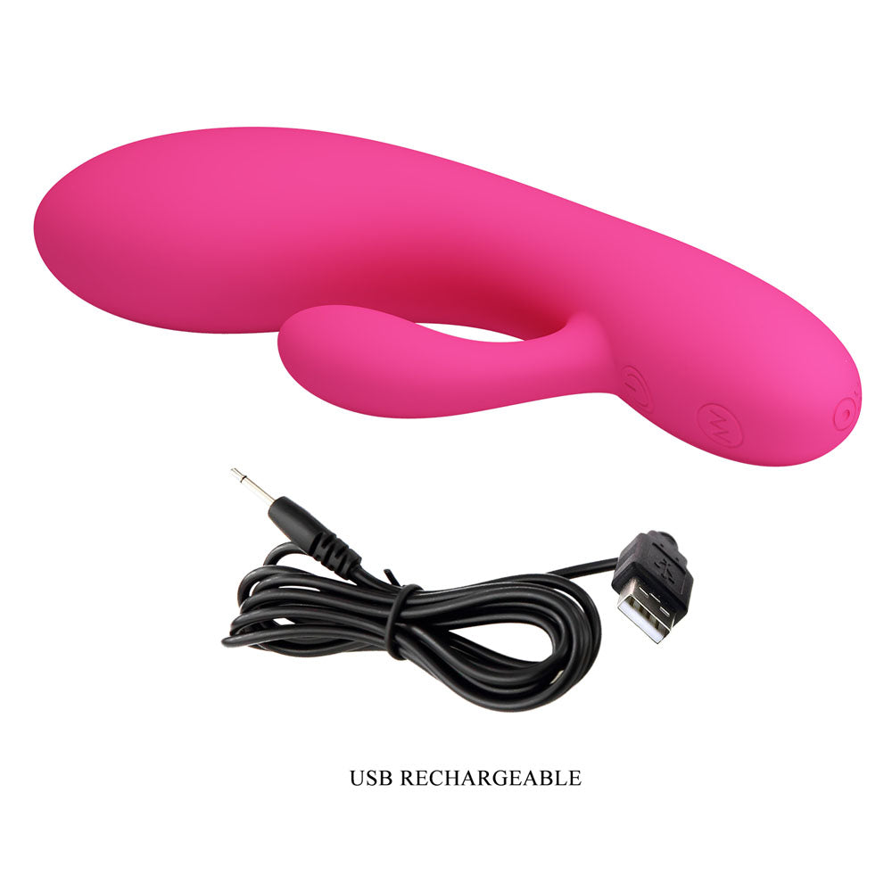 Party Up CLARE Flexible 16.9 cm USB Rechargeable Rabbit Vibrator