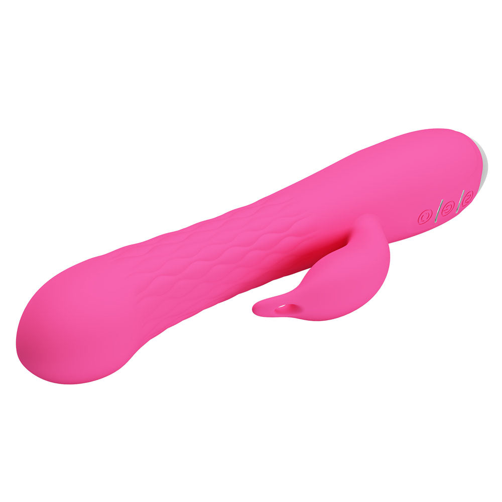 Party Up ERIC Rotating Beads Rabbit Vibrator 20.5 cm USB  - Pink