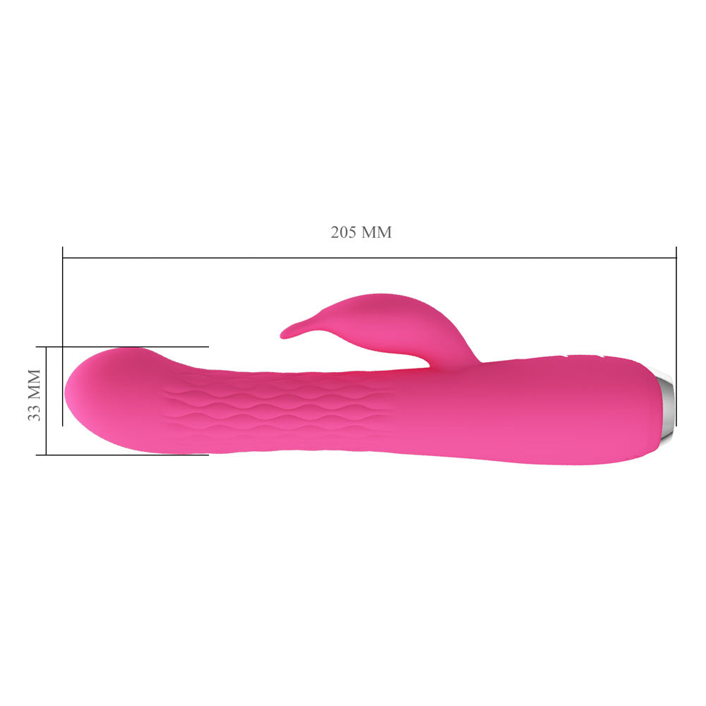 Party Up ERIC Rotating Beads Rabbit Vibrator 20.5 cm USB  - Pink