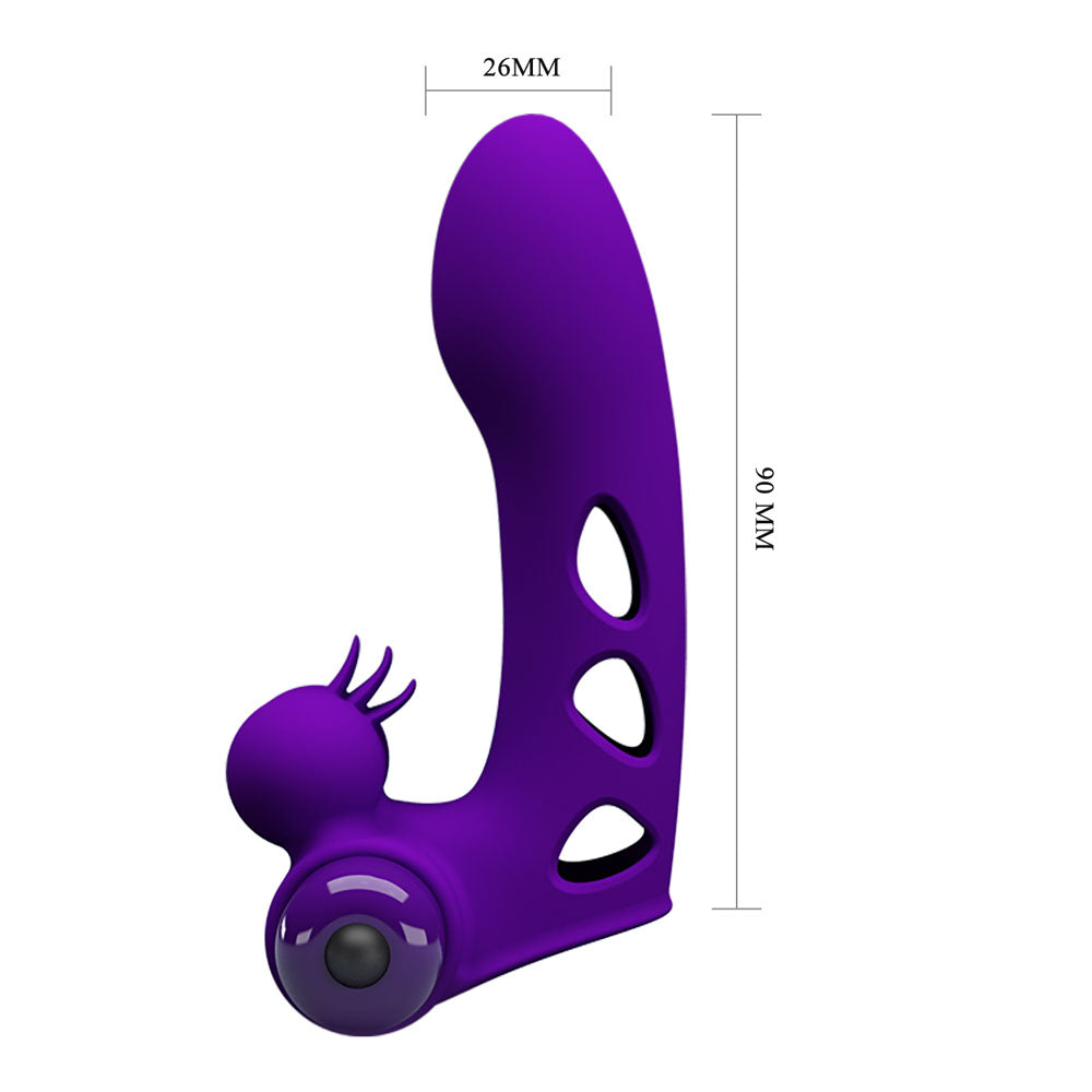 Party Up MIKE Vibrating Finger Vibrator - Purple