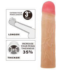 Party Up PHILIP 3 Inch Extender Sleeve -  3 Inch Penis Extender Sleeve