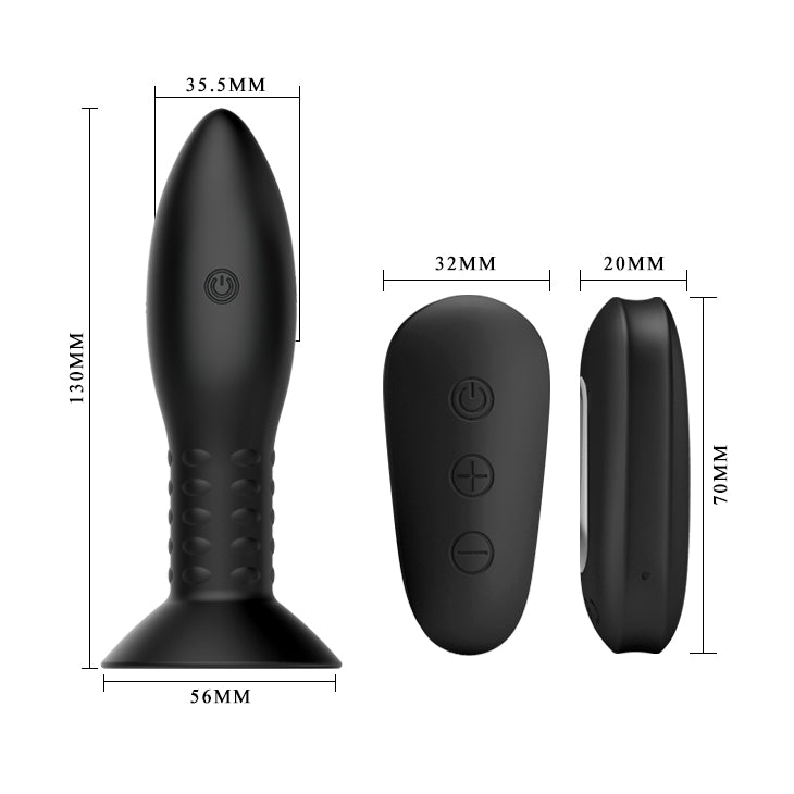 MR PLAY Rotation Beads Anal Plug -  USB Rechargeable Beaded Butt Plug with Wireless Remote