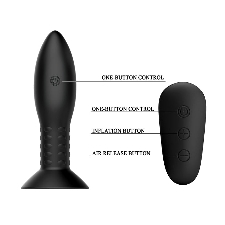 MR PLAY Rotation Beads Anal Plug -  USB Rechargeable Beaded Butt Plug with Wireless Remote