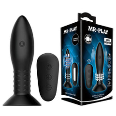 MR PLAY Rotation Beads Anal Plug -  USB Rechargeable Beaded Butt Plug with Wireless Remote