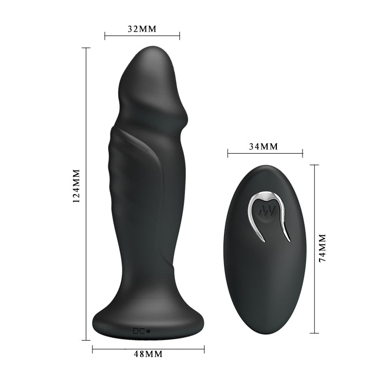 MR PLAY Powerful Vibrating Anal Plug -  12.4 cm USB Rechargeable Vibrating Anal Plug with Remote