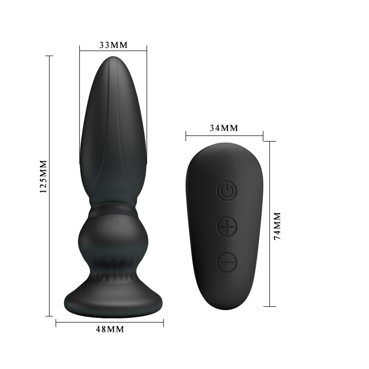 MR PLAY Powerful Vibrating Anal Plug -  12.5 cm USB Rechargeable Vibrating Anal Plug with Remote