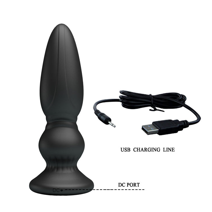 MR PLAY Powerful Vibrating Anal Plug -  12.5 cm USB Rechargeable Vibrating Anal Plug with Remote