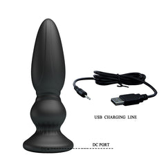 MR PLAY Powerful Vibrating Anal Plug -  12.5 cm USB Rechargeable Vibrating Anal Plug with Remote