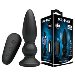 MR PLAY Powerful Vibrating Anal Plug -  12.5 cm USB Rechargeable Vibrating Anal Plug with Remote