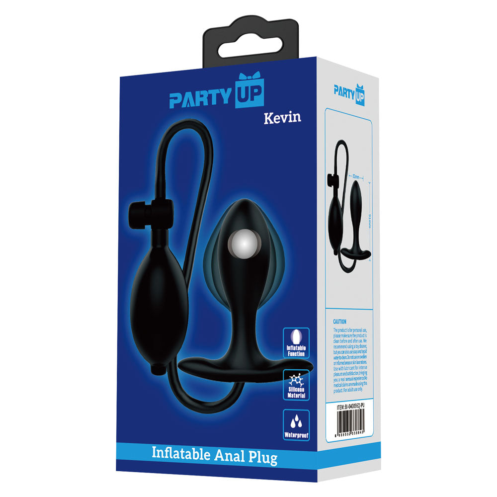 Party Up KEVIN Inflatable Butt Plug -  9.1 cm Inflatable Butt Plug