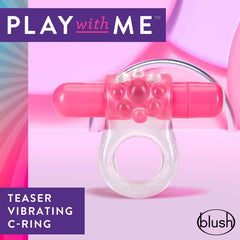 Play With Me Teaser Vibrating Cock Ring - Pink