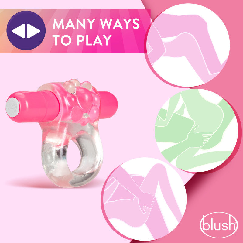 Play With Me Teaser Vibrating Cock Ring - Pink