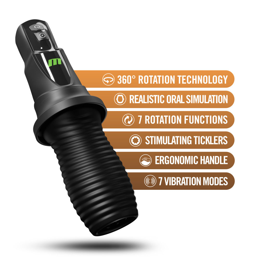 M For Men - 3rd Base -  USB Rechargeable Vibrating & Rotating Auto Stroker