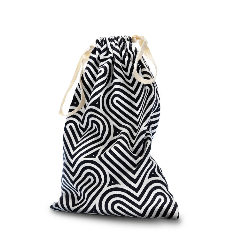 The Collection Embrace Sex Toy Storage Bag - Zebra Heart