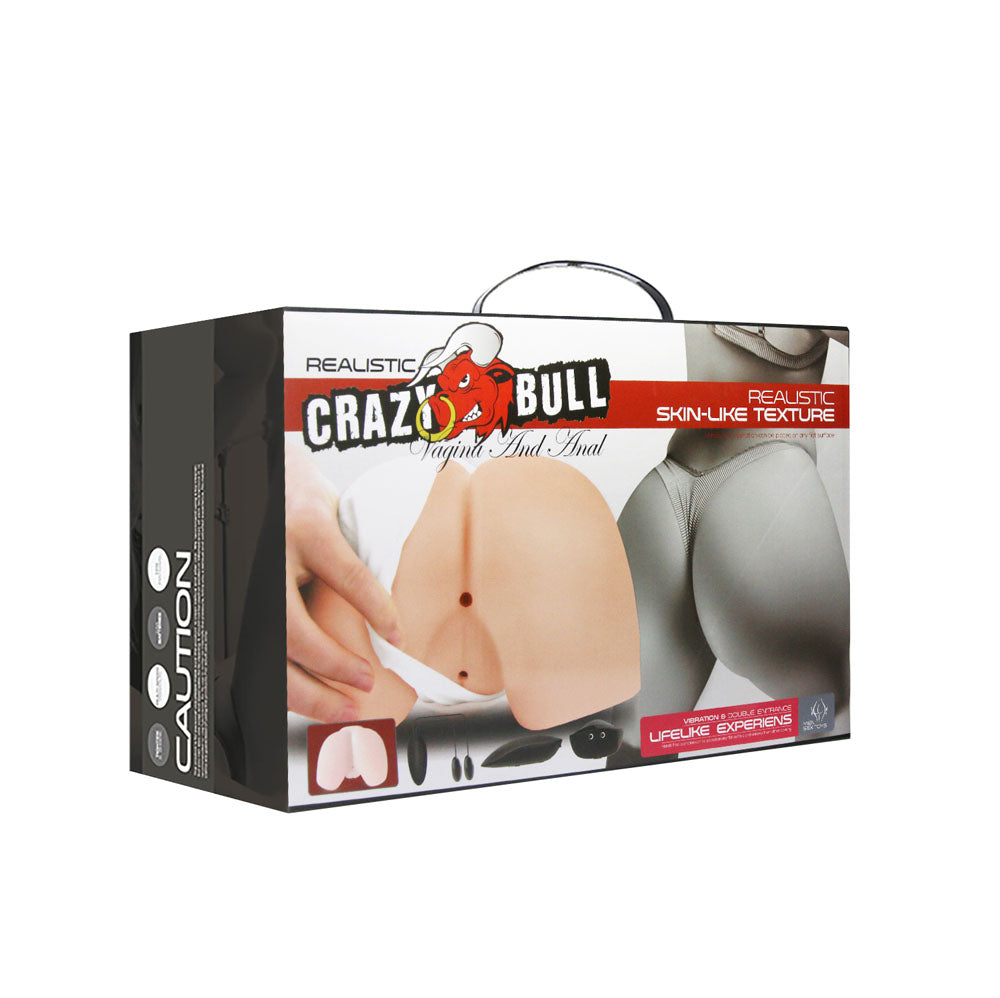 CRAZY BULL Vibrating Doggy Style Torso Fuck Toy - 2 Holes