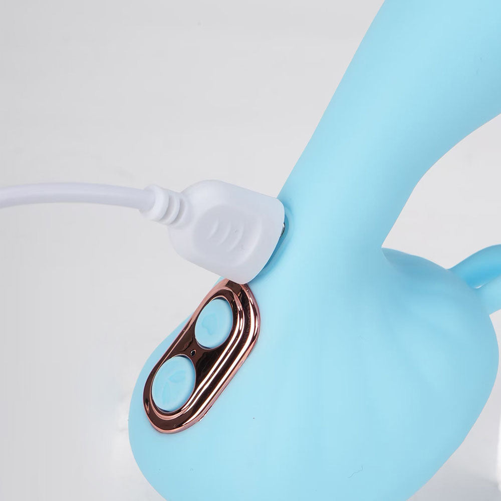 Maia AVERI USB Rechargeable Clit Tickling Vibrator - BLUE