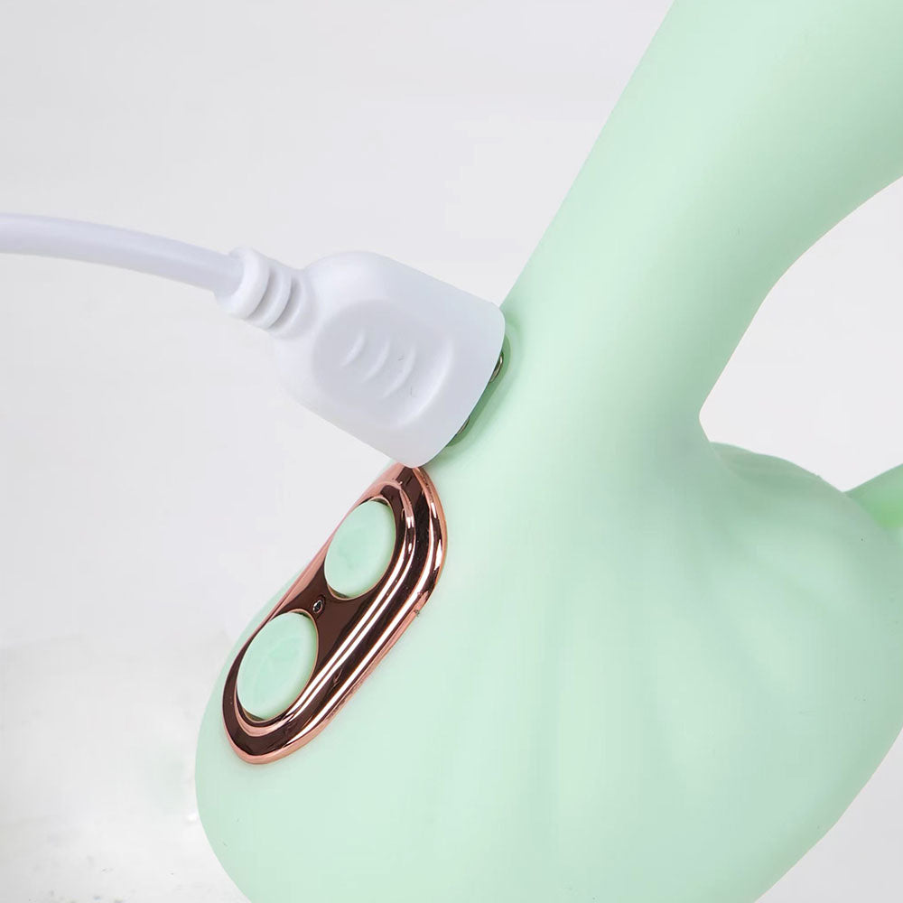 Maia AVERI USB Rechargeable Clit Tickling Vibrator - GREEN
