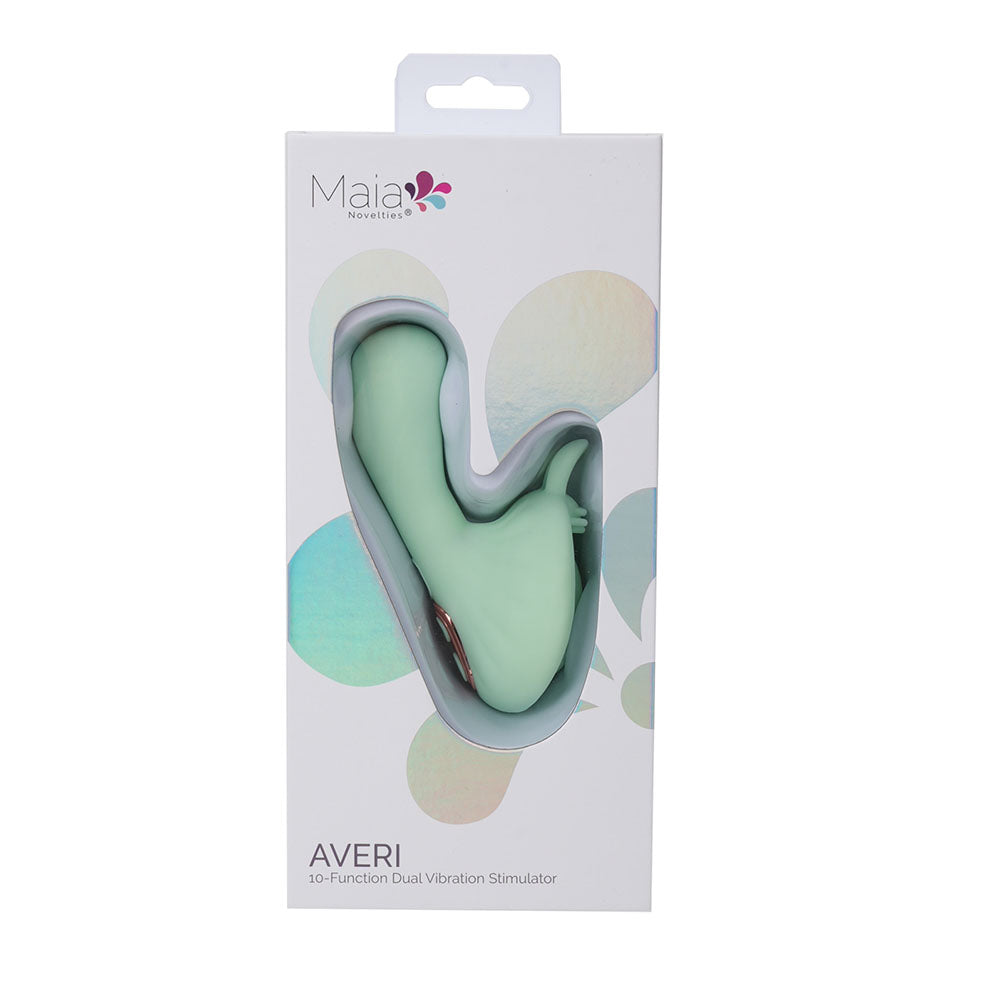 Maia AVERI USB Rechargeable Clit Tickling Vibrator - GREEN