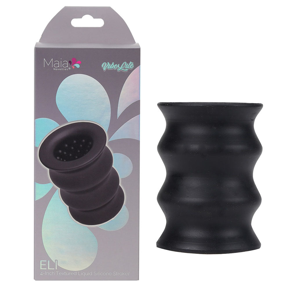 Maia ELI 10 cm Penis Stroker Sleeve - BLACK