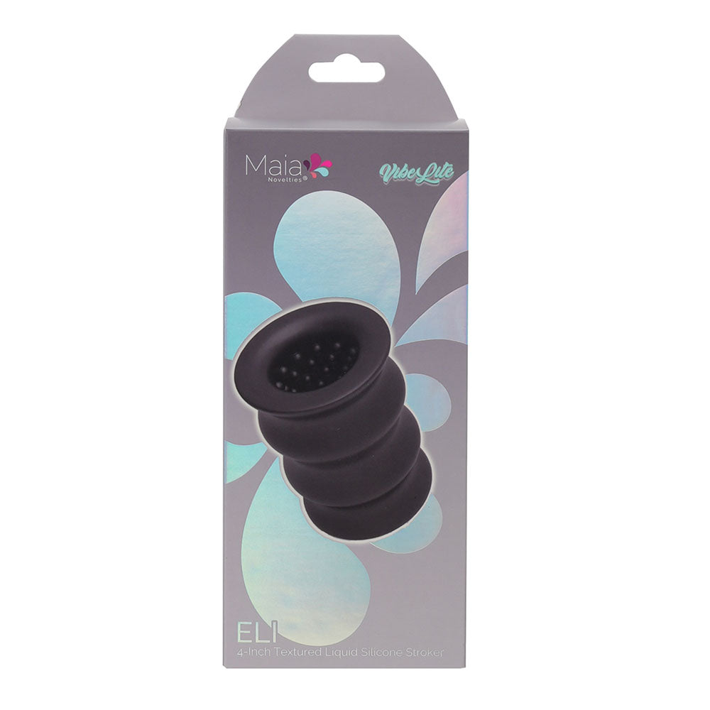 Maia ELI 10 cm Penis Stroker Sleeve - BLACK