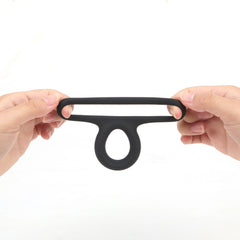 Maia GAVIN - Black Cock & Balls Ring