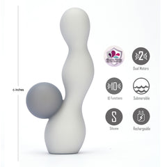 Maia PRESLEY - Grey 15.2 cm USB Rechargeable Rabbit Vibrator