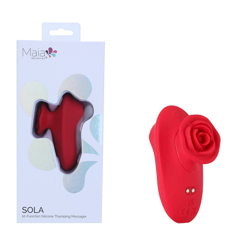 Maia SOLA - Red USB Rechargeable Thumping Finger Stimulator