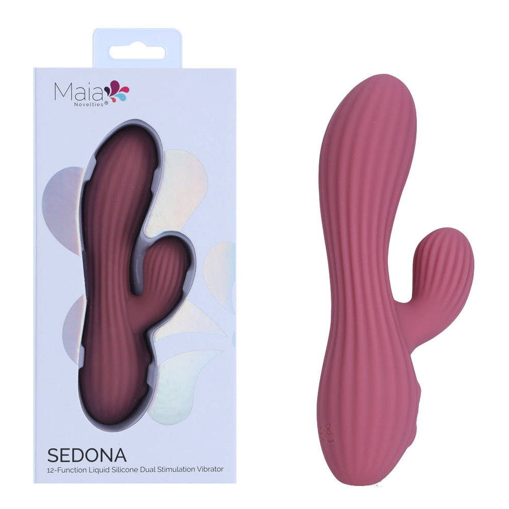 Maia SEDONA - Purple 15.2 cm USB Rechargeable Dual Vibrator