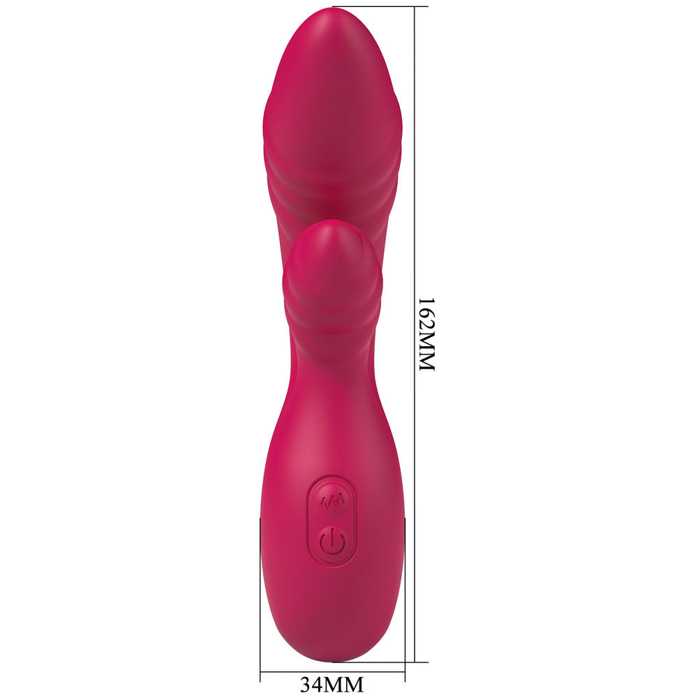 Party Up DALIDA 16.2 cm USB Rabbit Vibrator - Pink