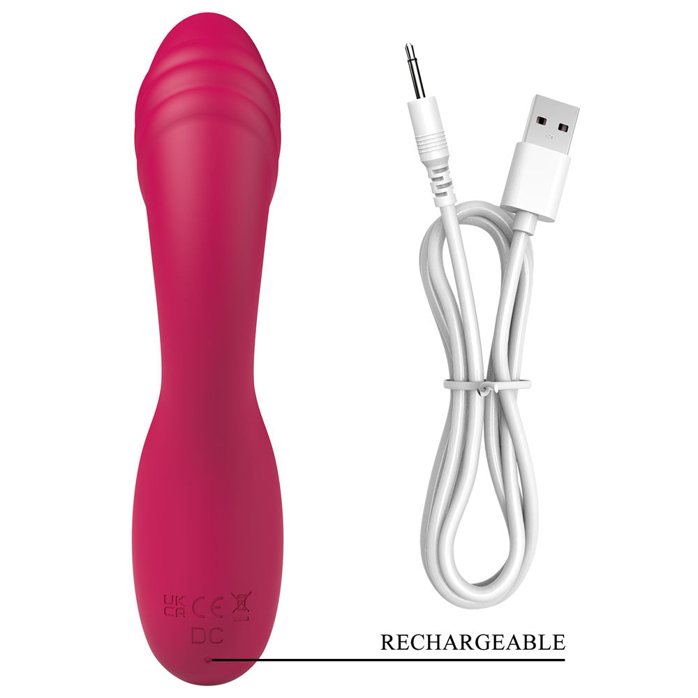 Party Up DALIDA 16.2 cm USB Rabbit Vibrator - Pink