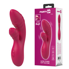 Party Up DALIDA 16.2 cm USB Rabbit Vibrator - Pink